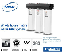 Load image into Gallery viewer, HydroTron Triple Whole House Filter System Off White No Cover
